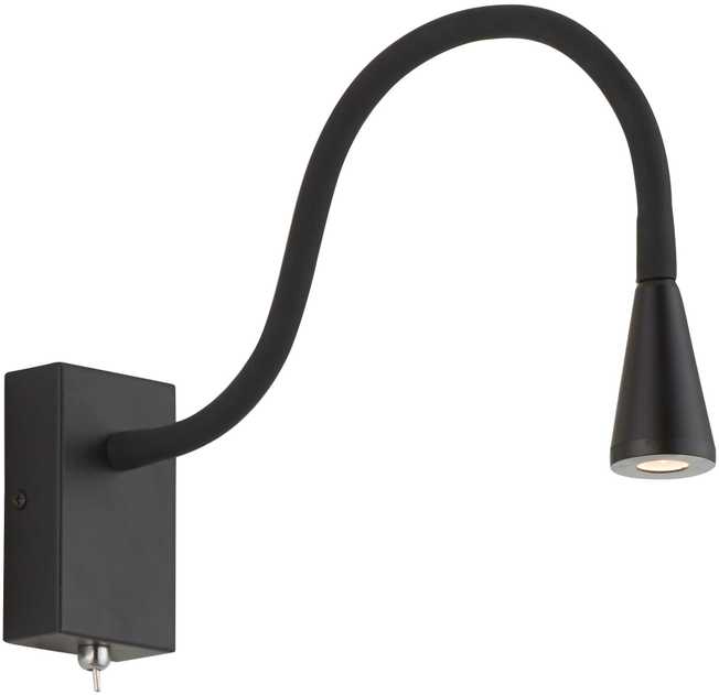 3,4W LED sieninis šviestuvas KOKO, juodas, 3200K, 4157500