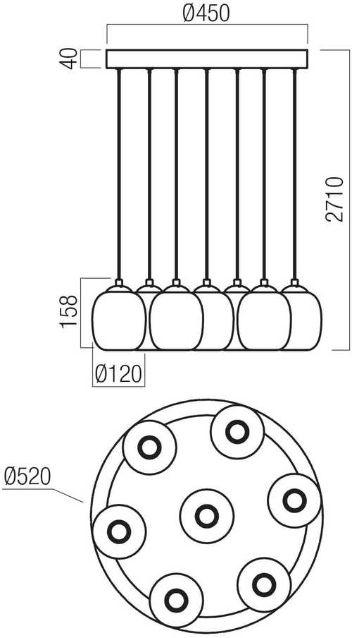 35,5W LED pakabinamas šviestuvas KHADI, juodos/dūmų sp., 3000K, dimeriuojamas, 01-3489