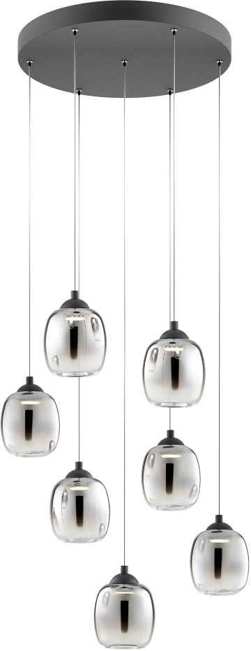 35,5W LED pakabinamas šviestuvas KHADI, juodos/dūmų sp., 3000K, dimeriuojamas, 01-3489