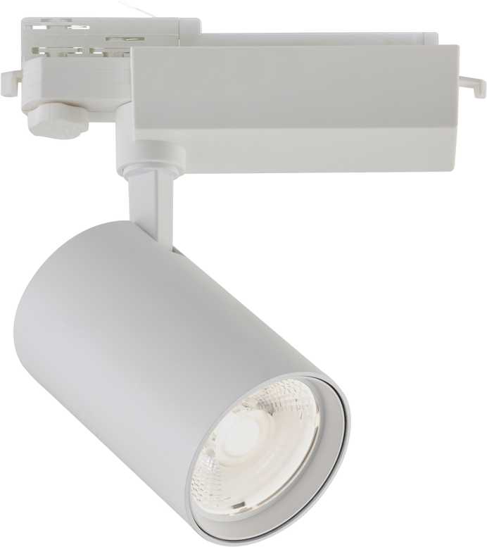 35W LED akcentinis šviestuvas į 3 fazių bėgelius HERCULES, baltas, 3000K, 3913-013W-3-S-24