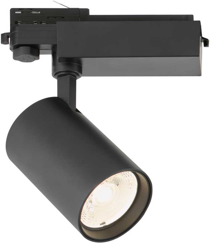 35W LED akcentinis šviestuvas į 3 fazių bėgelius HERCULES, juodas, 4000K, 3913-013B-4-S-24