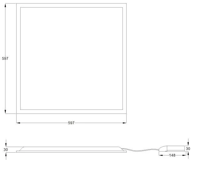 35W LED įleidžiama panelė FLAT MP, balta, 4000K, DALI, IP40