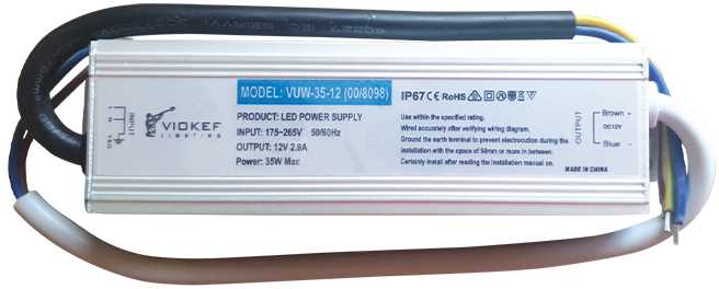 35W LED maitinimo šaltinis, 12V, IP67, 00/8098