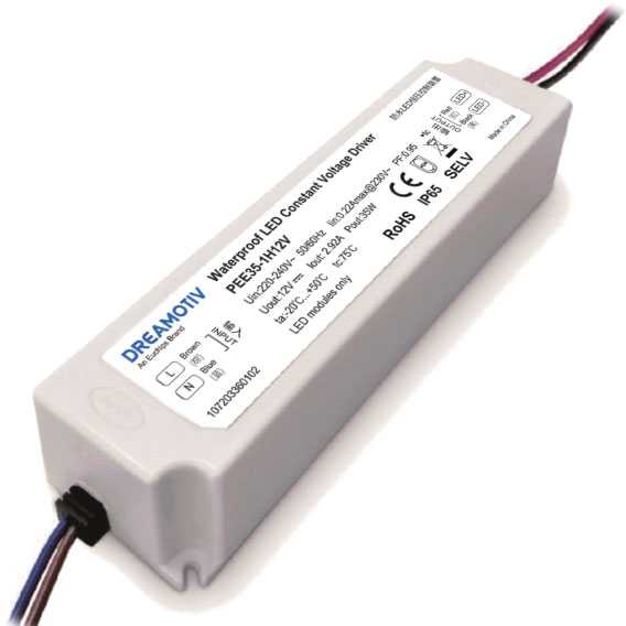 35W LED maitinimo šaltinis LUXSONN, 12V, IP65