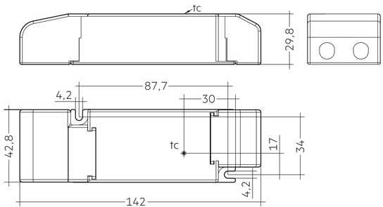 35W LED maitinimo šaltinis TRIDONIC, 48V, PWM