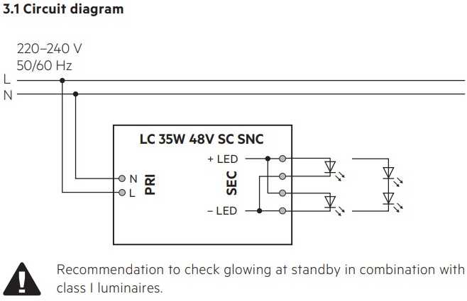 35W LED maitinimo šaltinis TRIDONIC, 48V, PWM