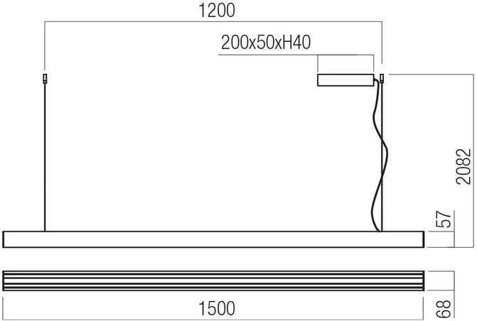 35W LED pakabinamas šviestuvas CITYLINE, nikelio sp., 2700/3000K, dimeriuojamas, 01-4244