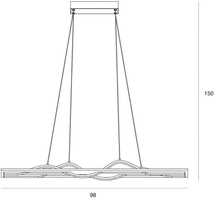 Italux 35W LED pakabinamas šviestuvas CONATO, juodas, 3000K