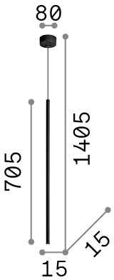 3,5W LED pakabinamas šviestuvas FILO, baltas, 2700K, 341057