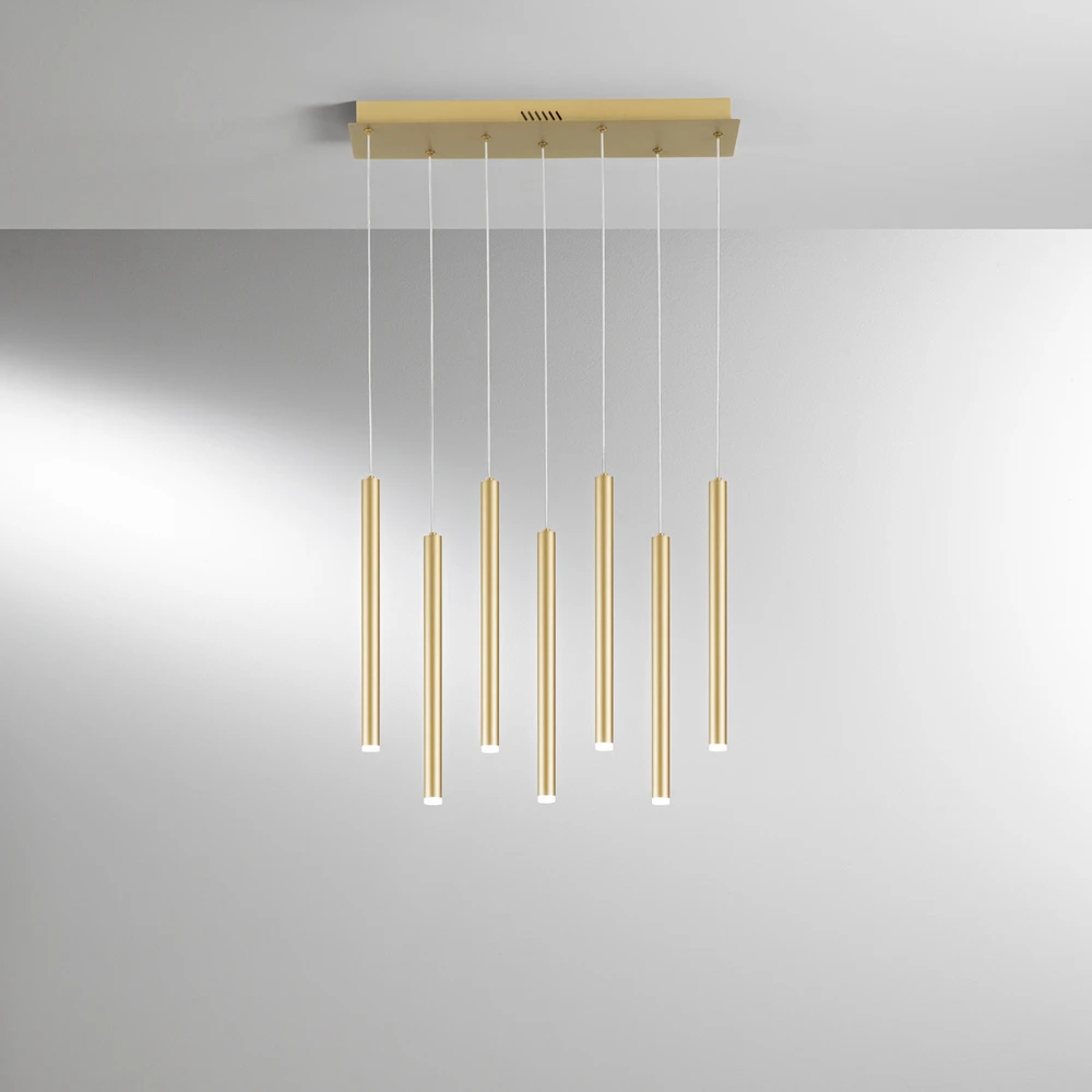 35W LED pakabinamas šviestuvas PYPE, aukso sp., CCT