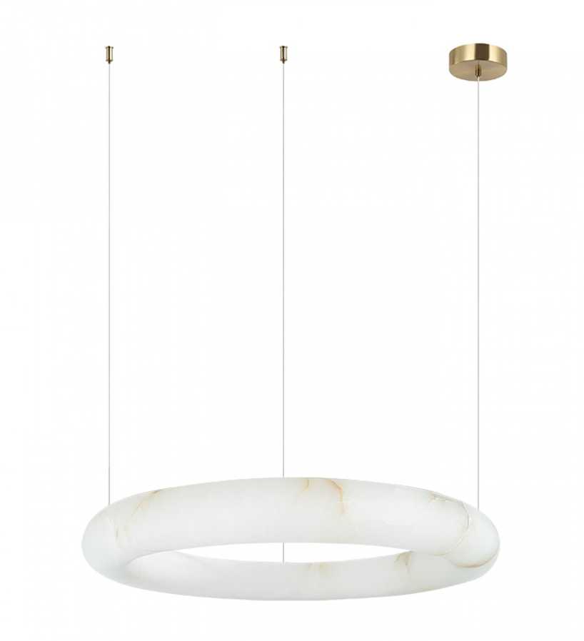 35W LED pakabinamas šviestuvas, žalvario/baltos sp., 3000K, dimeriuojamas, 49cm, 2543