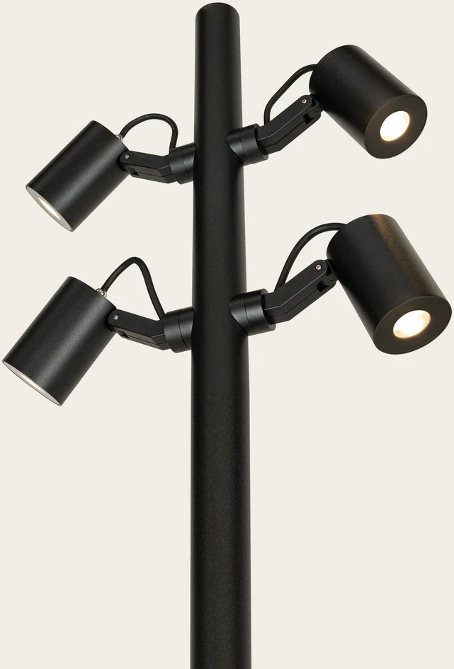 35W LED pastatomas lauko šviestuvas, juodas, 3000K, IP65, E406