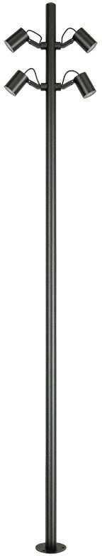 35W LED pastatomas lauko šviestuvas, juodas, 3000K, IP65, E406