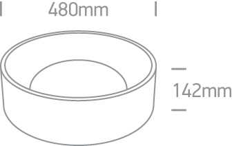 Lubinis šviestuvas 35W LED plafonas, baltu korpusu, 2700/3000/4000K, 67452/W/V