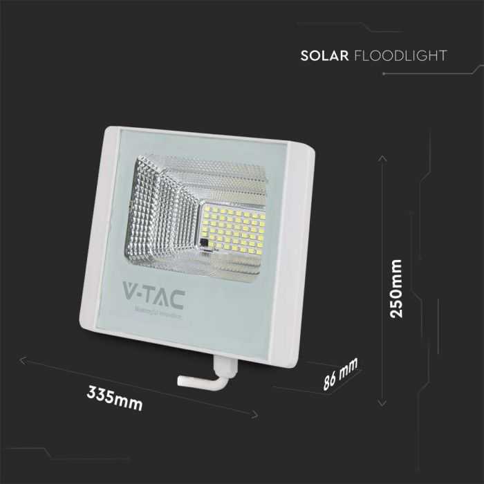 V-tac 35W LED prožektorius su saulės baterija, baltas, 4000K