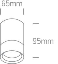 Cilindro formos šviestuvas, GU10, antracito sp., 67130C/AN