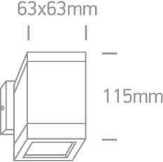 Paviršinis lauko šviestuvas, GU10, pilkas, 67130F/G