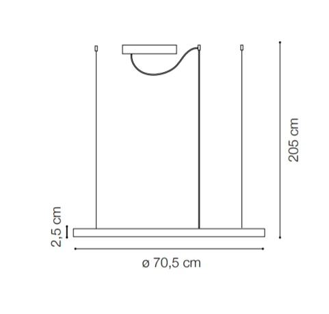 Pakabinamas šviestuvas Ideal Lux Žiedo Formos šviestuvas Oracle Slim D70 Round Wh 4000K