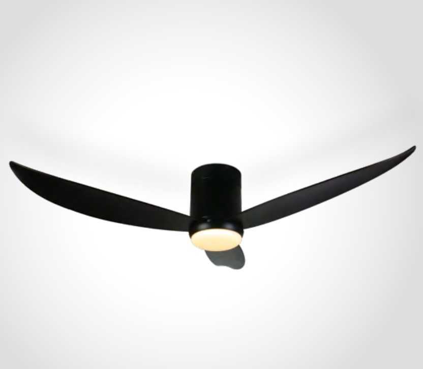 Lubinis šviestuvas 35W ventiliatorius su dimeriuojamu 22W LED šviestuvu, juodas, 3000/4000/5500K, 6302C/B/V