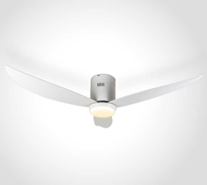 Lubinis šviestuvas 35W ventiliatorius su dimeriuojamu 22W LED šviestuvu, baltas, 3000/4000/5500K, 6302C/W/V