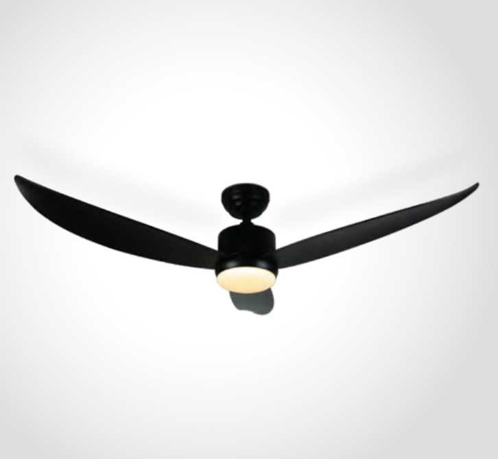 Lubinis šviestuvas 35W ventiliatorius su dimeriuojamu 22W LED šviestuvu, juodas, 3000/4000/5500K, 6302/B/V