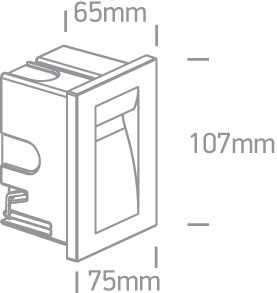 3,6W LED įleidžiamas sieninis lauko šviestuvas, baltas, 3000K, 68062/W/W