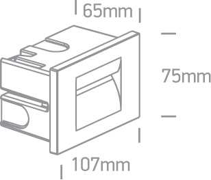 3,6W LED įleidžiamas sieninis lauko šviestuvas, baltas, 3000K, 68064/W/W