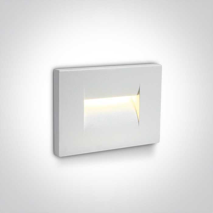 3,6W LED įleidžiamas sieninis lauko šviestuvas, baltas, 3000K, 68064/W/W