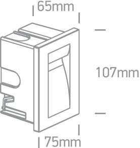 3,6W LED įleidžiamas sieninis lauko šviestuvas, antracito sp., 3000K, 68062/AN/W