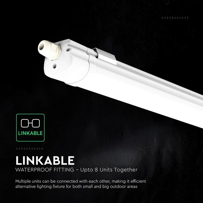 36W LED linijinis paviršinis šviestuvas G-SERIES, 120cm, baltas, 3000/4000/6500K, IP65