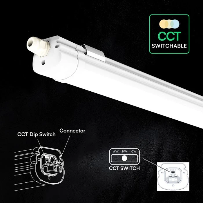 36W LED linijinis paviršinis šviestuvas G-SERIES, 120cm, baltas, 3000/4000/6500K, IP65