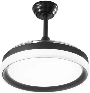 36W LED lubinis šviestuvas ALBATROS, juodas, CCT, dimeriuojamas, su 30W ventiliatoriumi