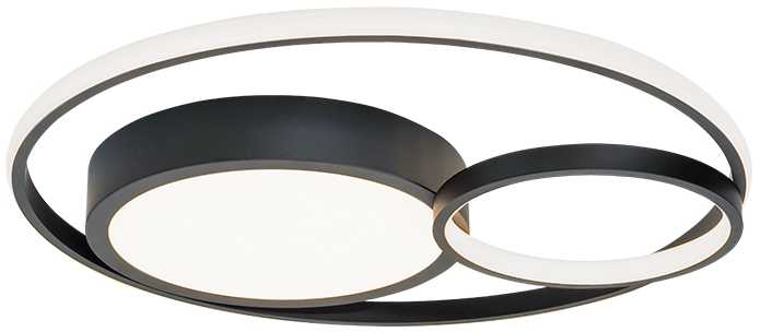 36W LED lubinis šviestuvas KARON, juodas, 3000K, 4325500