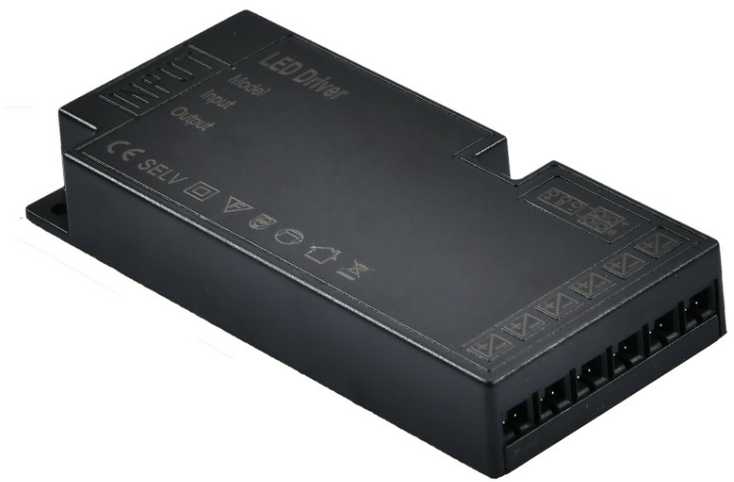 36W LED maitinimo šaltinis, 12V, 3A, IP20, juodas