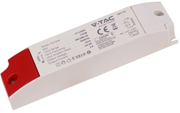 36W LED maitinimo šaltinis, 12V, 3A, IP44