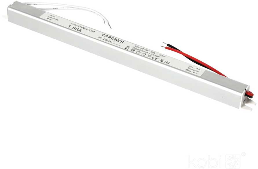36W LED maitinimo šaltinis, 24V, baltas, IP20