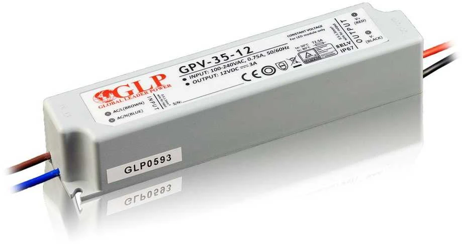 36W LED Maitinimo šaltinis GLP 24V IP67