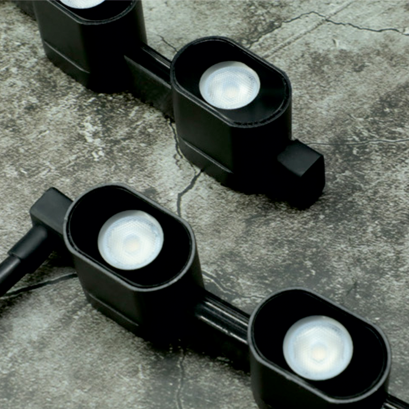 Sieninis šviestuvas 36W LED modulinis sieninis fasado šviestuvas, juodas, 3000K, IP67, LS79