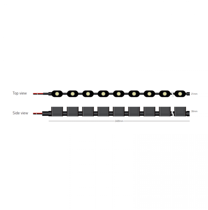 36W LED modulinis sieninis fasado šviestuvas, juodas, 3000K/RGB, IP67, LS80
