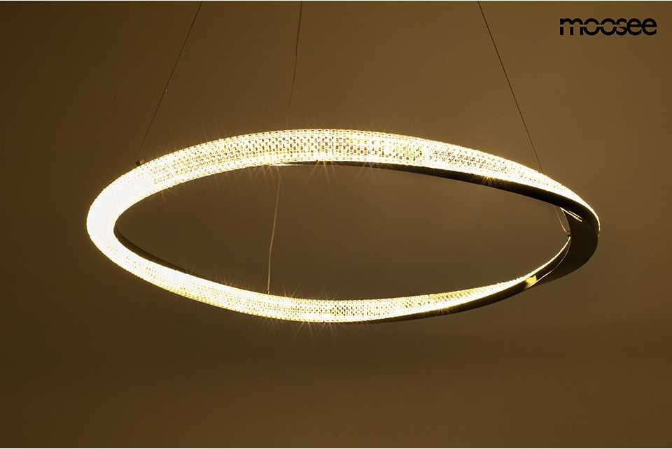36W LED pakabinamas šviestuvas ANILLO, tamsaus chromo sp., 3000K, 80cm
