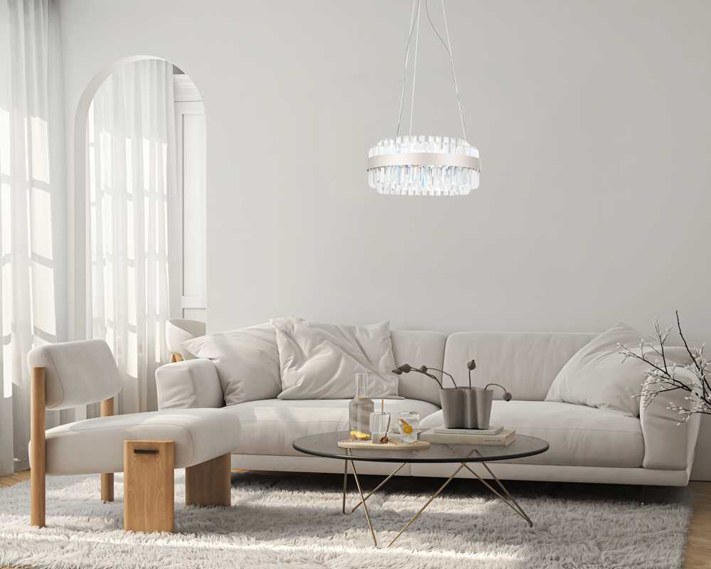 36W LED pakabinamas šviestuvas HORNA, šampano sp./skaidrus, 3000K