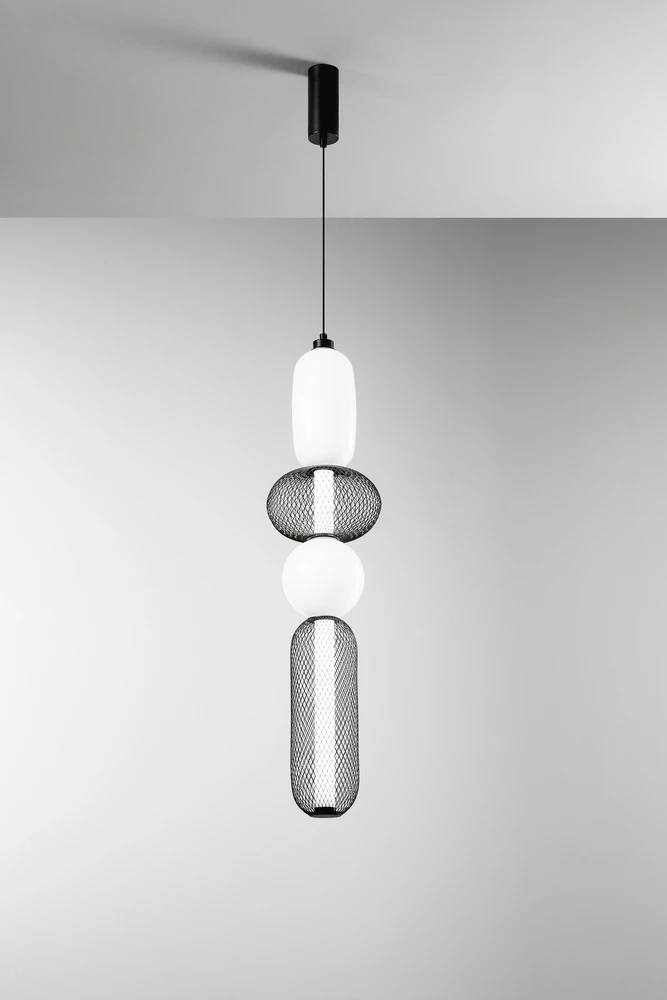 36W LED pakabinamas šviestuvas INKAS, juodas, CCT