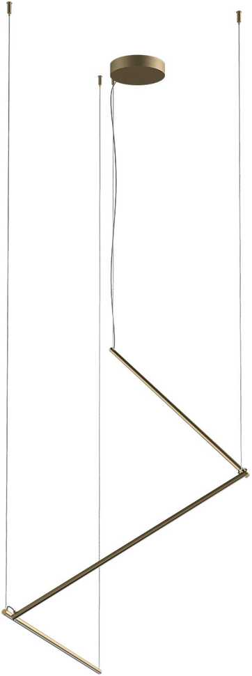 36W LED pakabinamas šviestuvas STICK, matinės žalvario sp., 3000K, dimeriuojamas, 01-2798