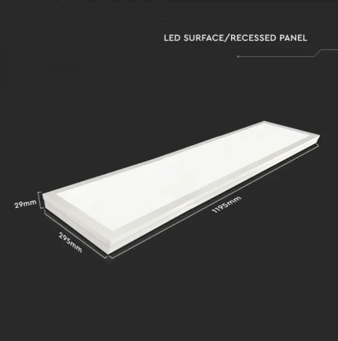 V-tac 36W LED panelė, 120x30cm, balta, 6400K