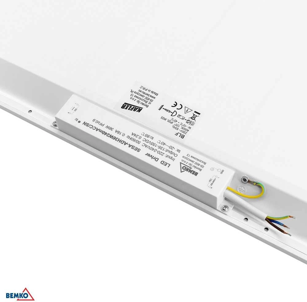 Bemko 36W LED panelė BLF, balta, 4000K, IP20, 120°, 60x60cm