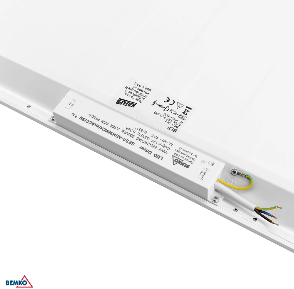 Bemko 36W LED panelė BLF, balta, 4000K, IP20, 90°, 60x60cm, UGR19