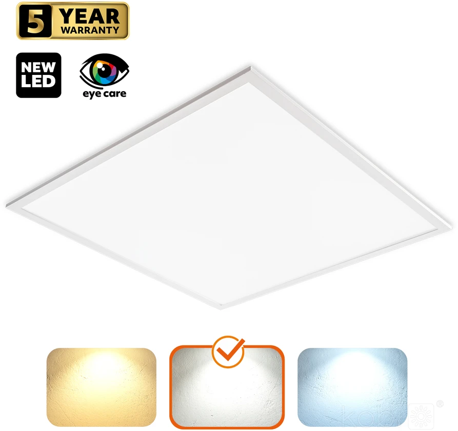 36W LED panelė NELIO, balta, 4000K, IP40, 60x60cm