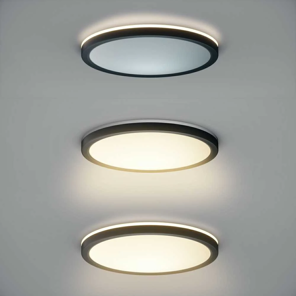 Italux 36W LED paviršinė panelė CORTE, juoda, 2800/4000/6000K