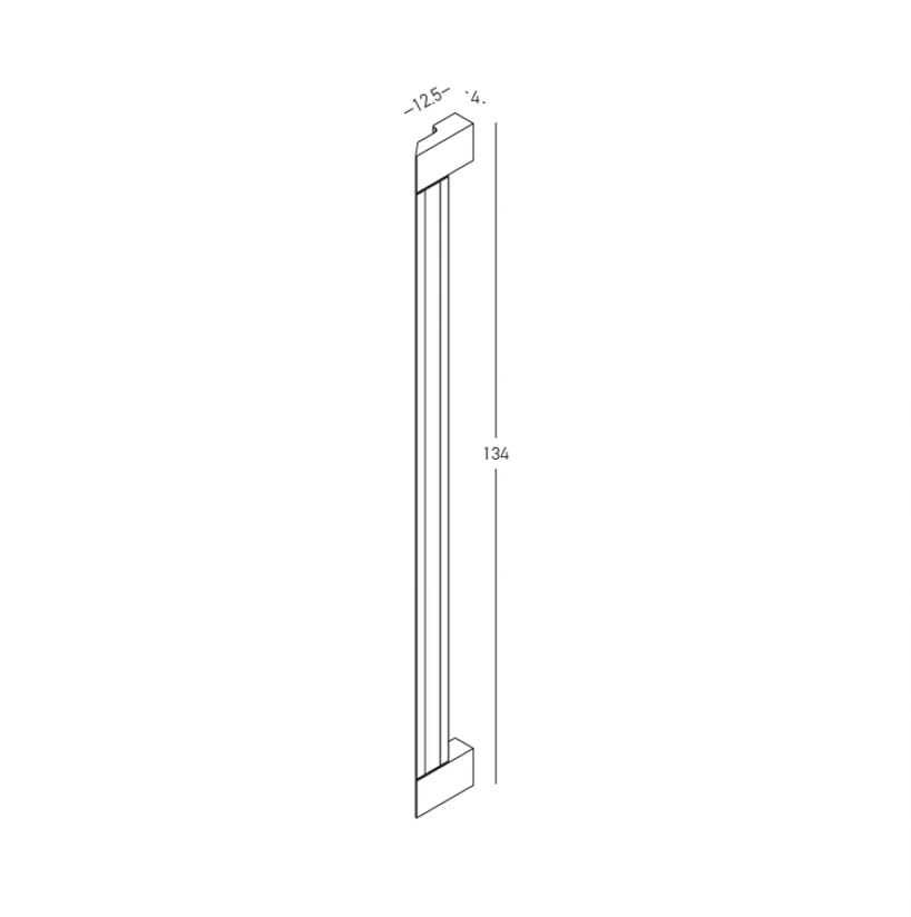 36W LED sieninis fasado šviestuvas, tamsiai rudas, 3000K, IP54, E432