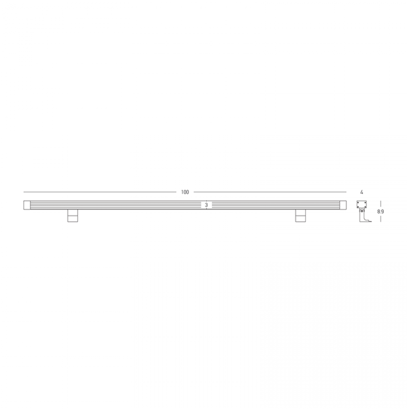 36W LED sieninis fasado šviestuvas, tamsiai rudas, 2700K, IP65, E498